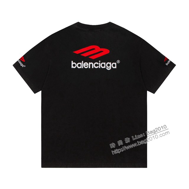 Balenciaga專櫃巴黎世家2023SS新款刺繡印花T恤 男女同款 tzy2640